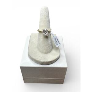 Moissanite Engagement Ring 2.5CT Cushion Crushed D Color VVS1 925 Silver Gold
